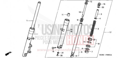 GABEL, VORNE VT125C3 de 2003